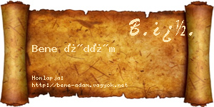 Bene Ádám névjegykártya