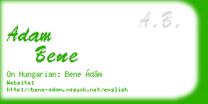adam bene business card